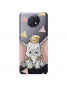 Funda para Xiaomi Redmi Note 9T Oficial de Disney Dumbo Silueta Transparente - Dumbo