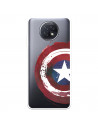 Funda para Xiaomi Redmi Note 9T Oficial de Marvel Capitán América Escudo Transparente - Marvel