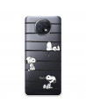 Funda para Xiaomi Redmi Note 9T Oficial de Peanuts Snoopy rayas - Snoopy