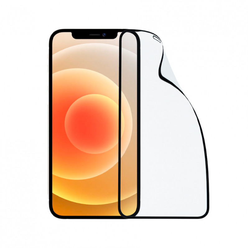 Schwarzes, bruchsicheres, vollständig gehärtetes Glas für iPhone 12 Pro Max