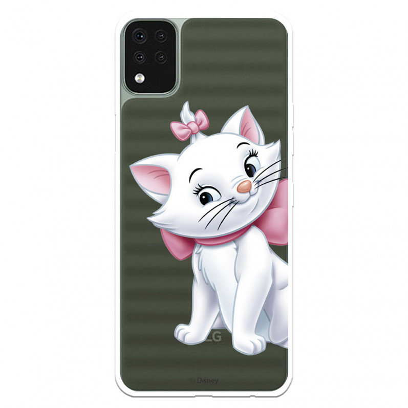 Funda para LG K42 Oficial de Disney Marie Silueta - Los Aristogatos