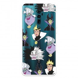 Funda para Oppo Reno 10 X Zoom Oficial de Disney Villanas Patrón - Villanas Disney