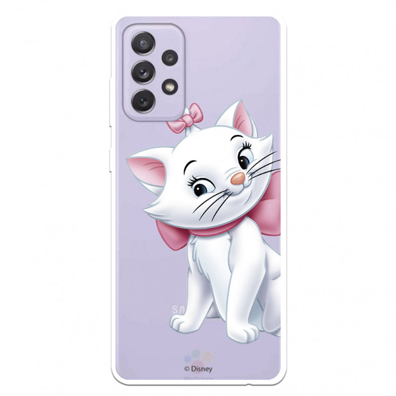 Funda para Samsung Galaxy A72 5G Oficial de Disney Marie Silueta - Los Aristogatos