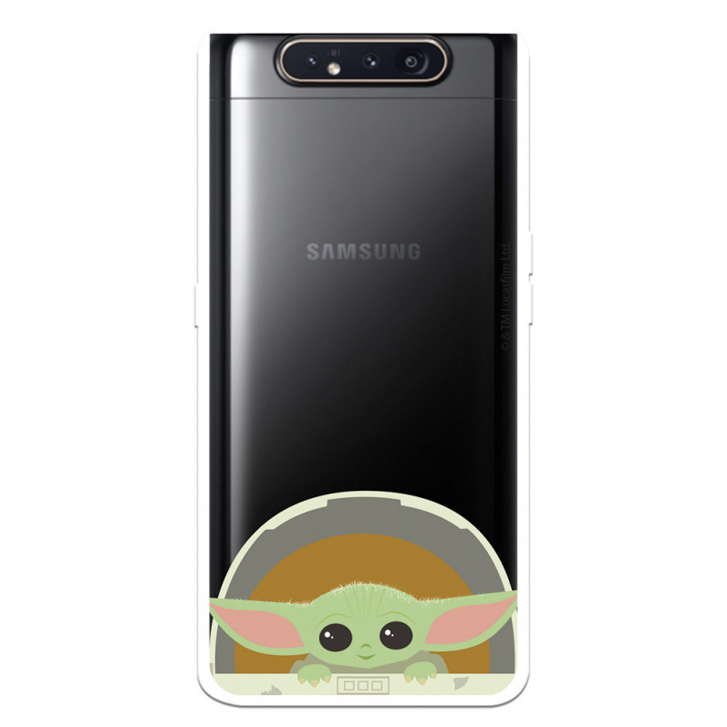 Funda para Samsung Galaxy A80 Oficial de Star Wars Baby Yoda Sonrisas - The Mandalorian