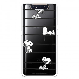 Funda para Samsung Galaxy A80 Oficial de Peanuts Snoopy rayas - Snoopy