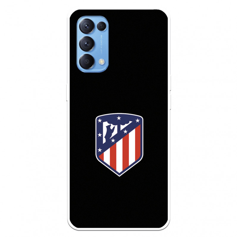 Hülle für Oppo Find X3 Lite Atlético de Madrid Wappen Schwarzer Hintergrund – Offiziell lizensiert von Atlético de Madrid