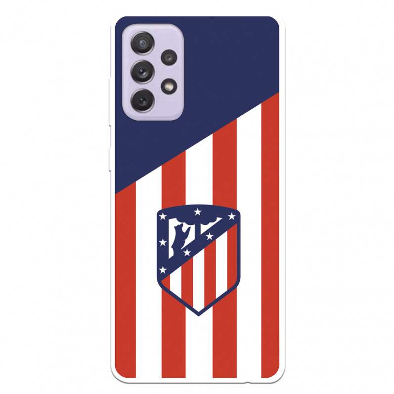 Atlético de Madrid Samsung Galaxy A72 5G Hülle Crest Atletico Backdrop – Atlético de Madrid Offizielle Lizenz