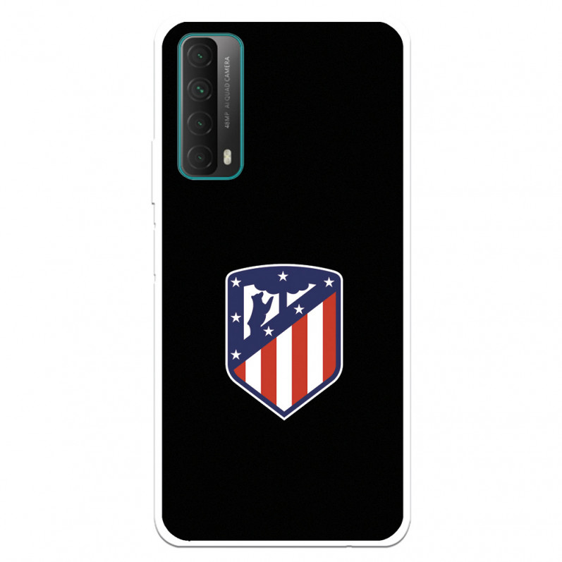 Huawei P Smart 2021 Hülle Atlético de Madrid Wappen Schwarzer Hintergrund – Offiziell lizenziert von Atlético de Madrid