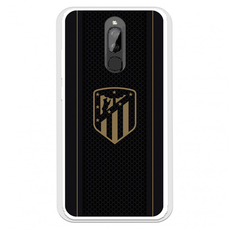 Atlético de Madrid Hülle für Xiaomi Redmi 8A Gold Crest Schwarzer Hintergrund – Atlético de Madrid Offizielle Lizenz