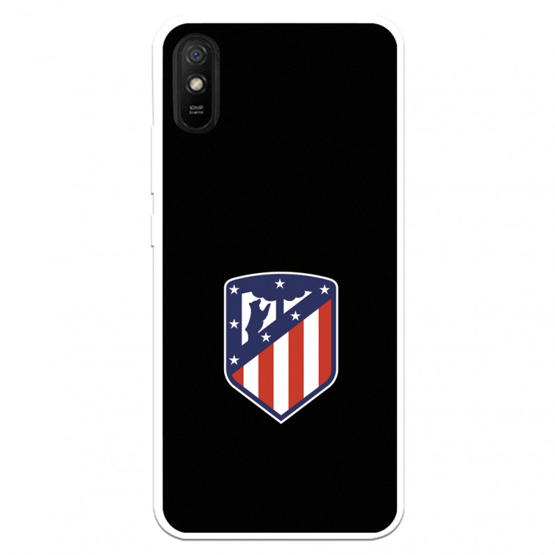 Atlético de Madrid Crest Case für Xiaomi Redmi 9AT Schwarzer Hintergrund - Atlético de Madrid Offizielle Lizenz