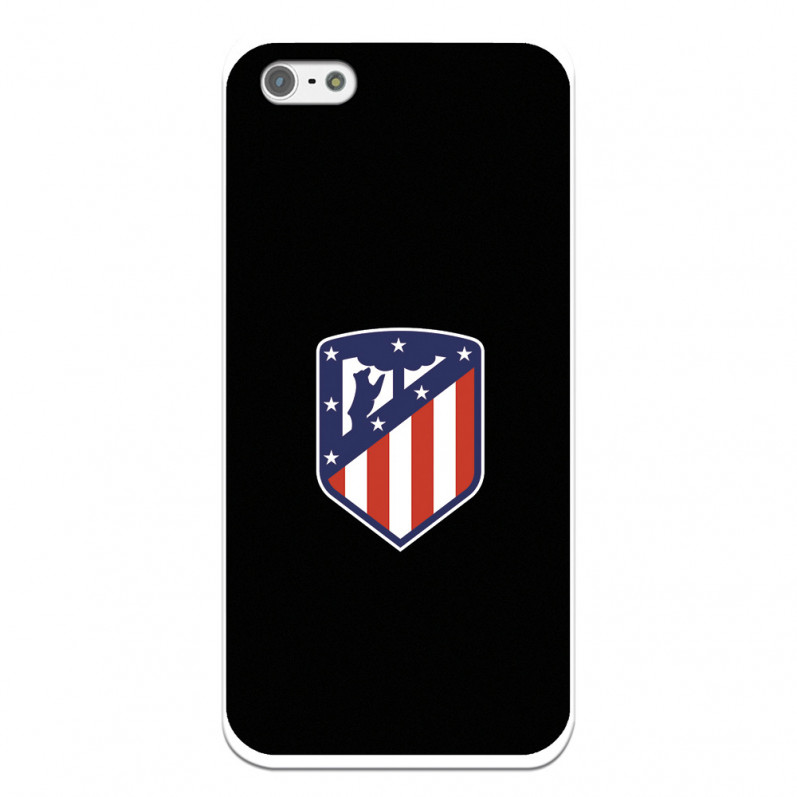 Atlético de Madrid Wappen Schwarzer Hintergrund iPhone SE 2016 Hülle – Atlético de Madrid Offizielle Lizenz