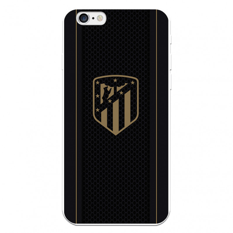 Atlético de Madrid iPhone 6S Hülle Goldwappen Schwarzer Hintergrund – Offizielle Lizenz von Atlético de Madrid