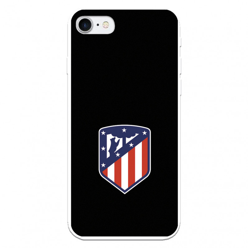Atlético de Madrid Wappen Schwarzer Hintergrund iPhone 8 Hülle – Atlético de Madrid Offizielle Lizenz