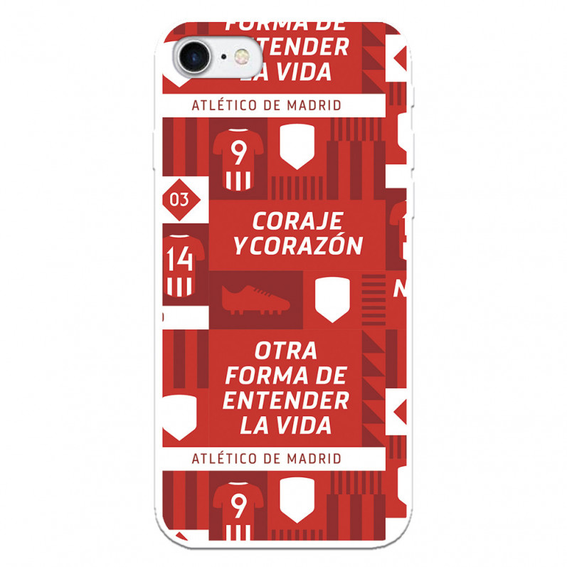 Atlético de Madrid „Coraje and Heart“ iPhone 8 Hülle – Offizielle Lizenz von Atlético de Madrid