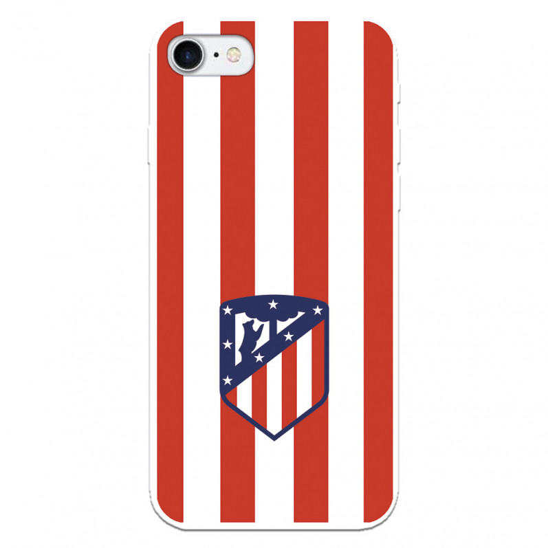 Atlético de Madrid iPhone 8 -Hülle mit rotem und weißem Wappen – Offizielle Lizenz von Atlético de Madrid