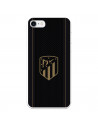 Atlético de Madrid iPhone 8 -Hülle, goldenes Wappen, schwarzer Hintergrund – offizielle Lizenz von Atlético de Madrid