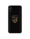 Atlético de Madrid iPhone XS Hülle Goldwappen Schwarzer Hintergrund – Offizielle Lizenz von Atlético de Madrid