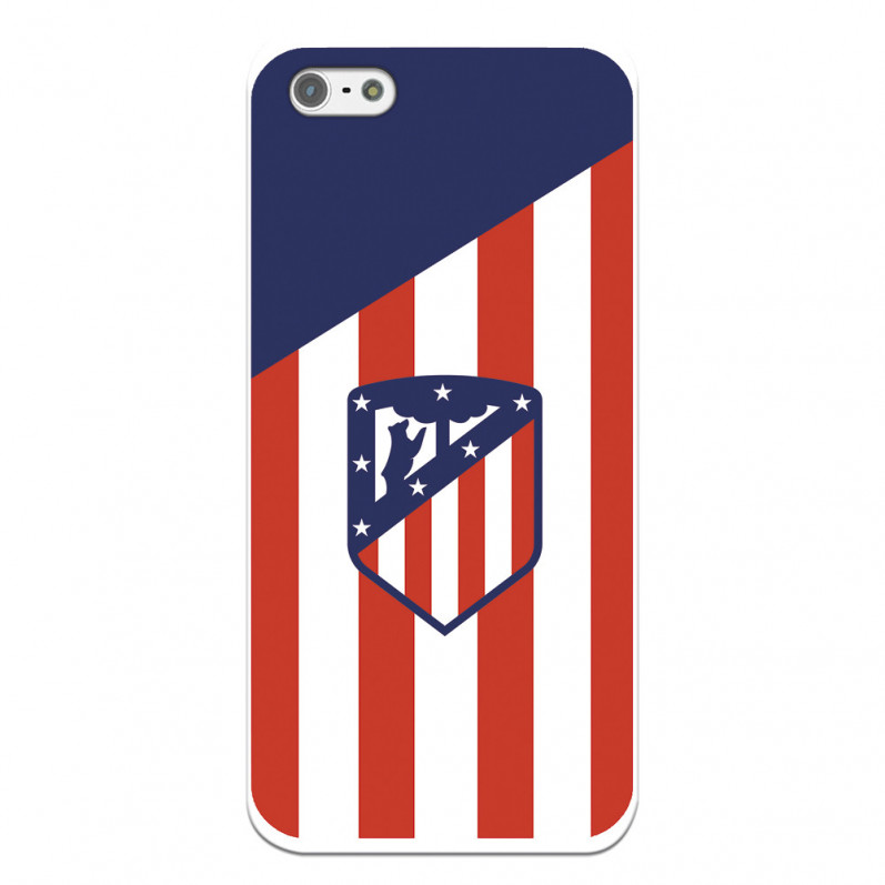 Atlético de Madrid iPhone 5 Hülle Wappen Atlético Hintergrund – Atlético de Madrid Offizielle Lizenz