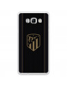 Atlético de Madrid Hülle für Samsung Galaxy J7 2016 Gold Crest Schwarzer Hintergrund – Offiziell lizensiert von Atlético de Madr