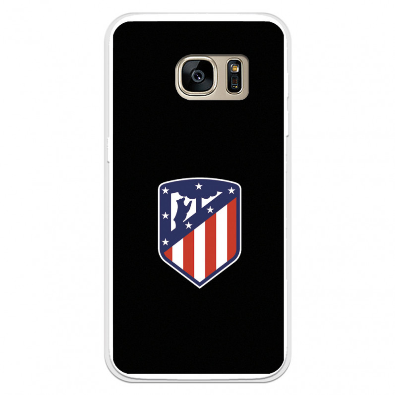 Atlético de Madrid Wappen Schwarzer Hintergrund Samsung Galaxy S7 Hülle – Offizielle Lizenz von Atlético de Madrid
