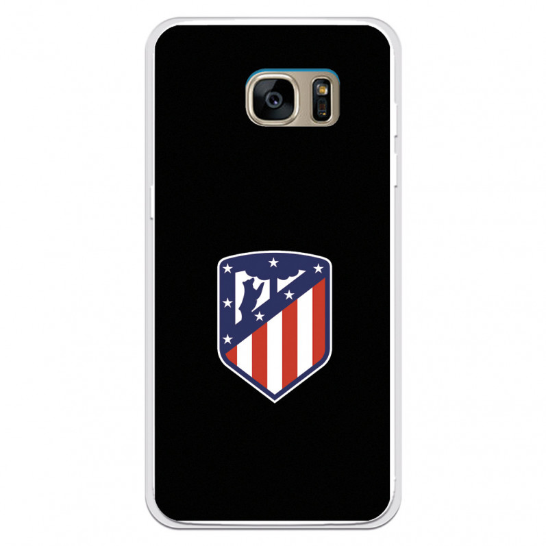 Atlético de Madrid Wappen Schwarzer Hintergrund Samsung Galaxy S7 Edge Hülle – Offizielle Lizenz von Atlético de Madrid