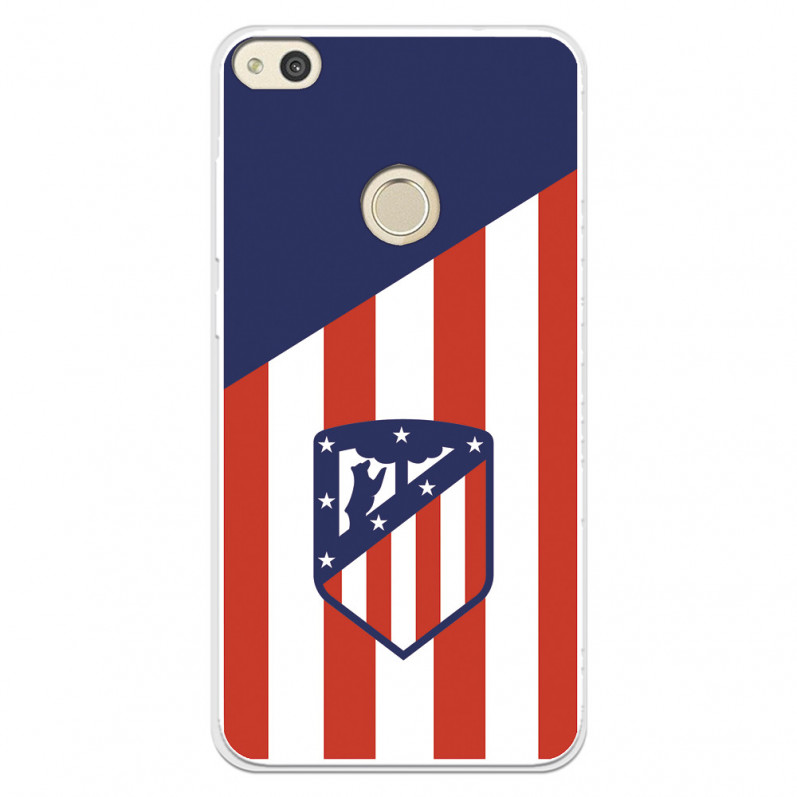 Atlético de Madrid Huawei P8 Lite 2017 Hülle Atlético de Madrid Wappen Hintergrund – Atlético de Madrid Offizielle Lizenz