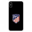 Atlético de Madrid Wappen Schwarzer Hintergrund iPhone X Hülle – Atlético de Madrid Offizielle Lizenz