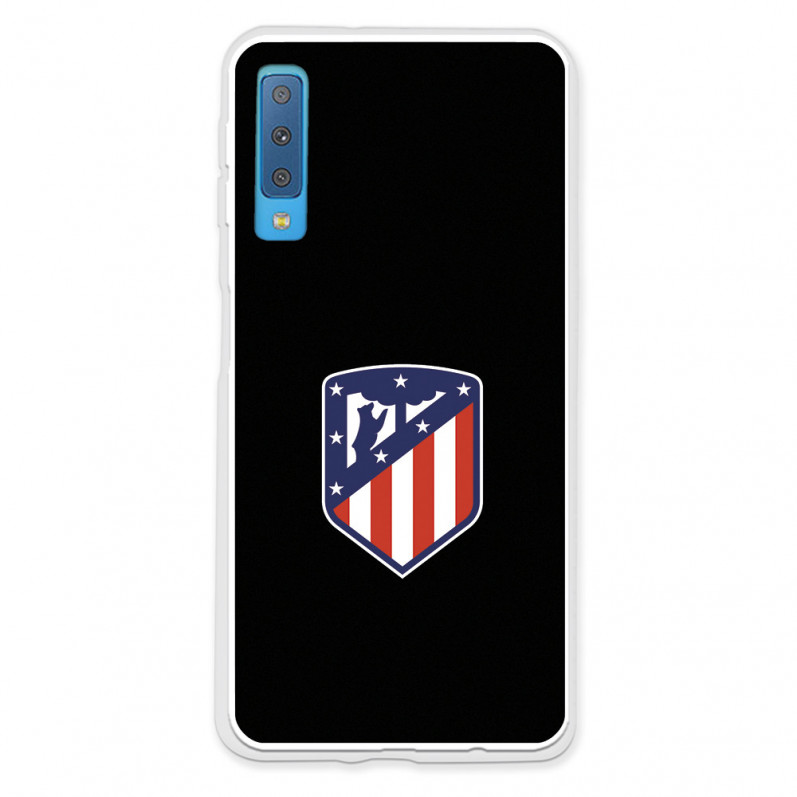 Atlético de Madrid Wappen Schwarzer Hintergrund Samsung Galaxy A7 2018 Hülle – Offizielle Lizenz von Atlético de Madrid