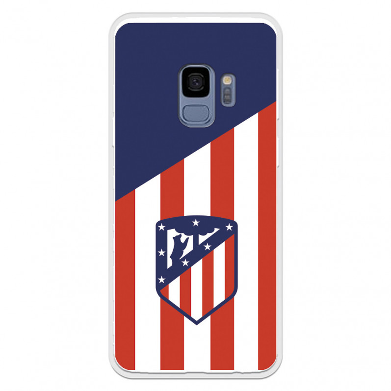 Atlético de Madrid Samsung Galaxy S9 Hülle Atlético de Madrid Wappen Hintergrund – Offizielle Atlético de Madrid Lizenz