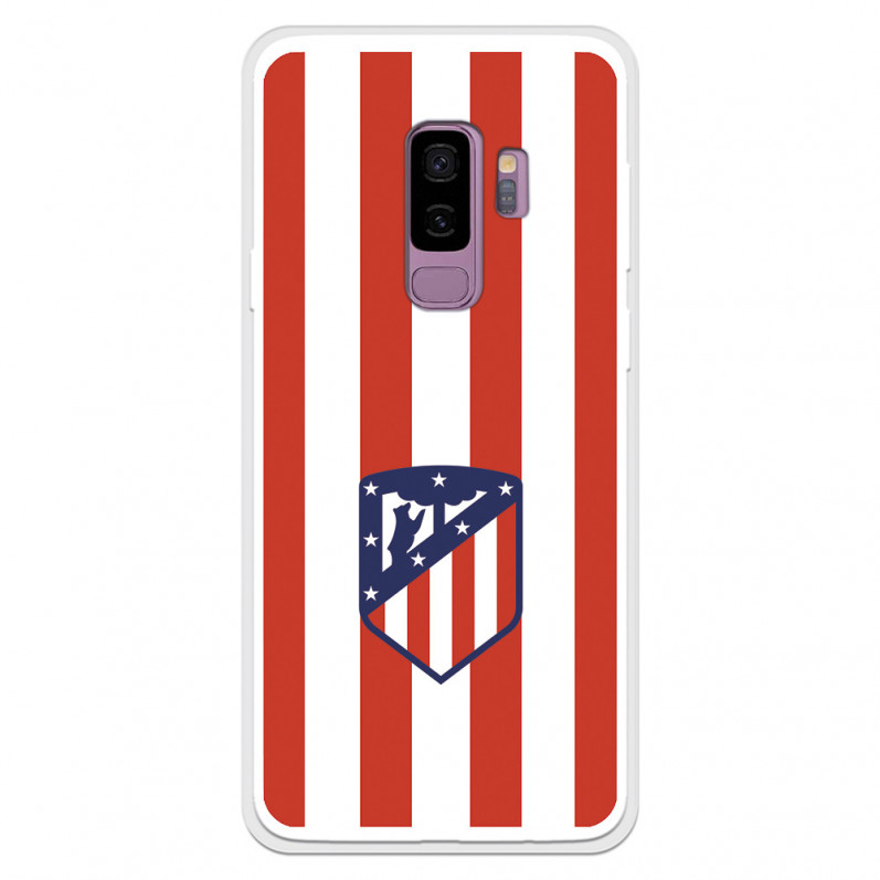 Atlético de Madrid Red and White Crest Samsung Galaxy S9 Plus Hülle – Offizielle Lizenz von Atlético de Madrid