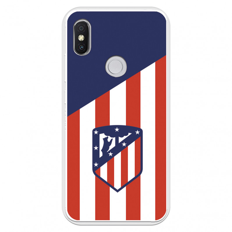 Atlético de Madrid Hülle für Xiaomi Redmi S2 Atlético de Madrid Wappen Hintergrund – Atlético de Madrid Offizielle Lizenz