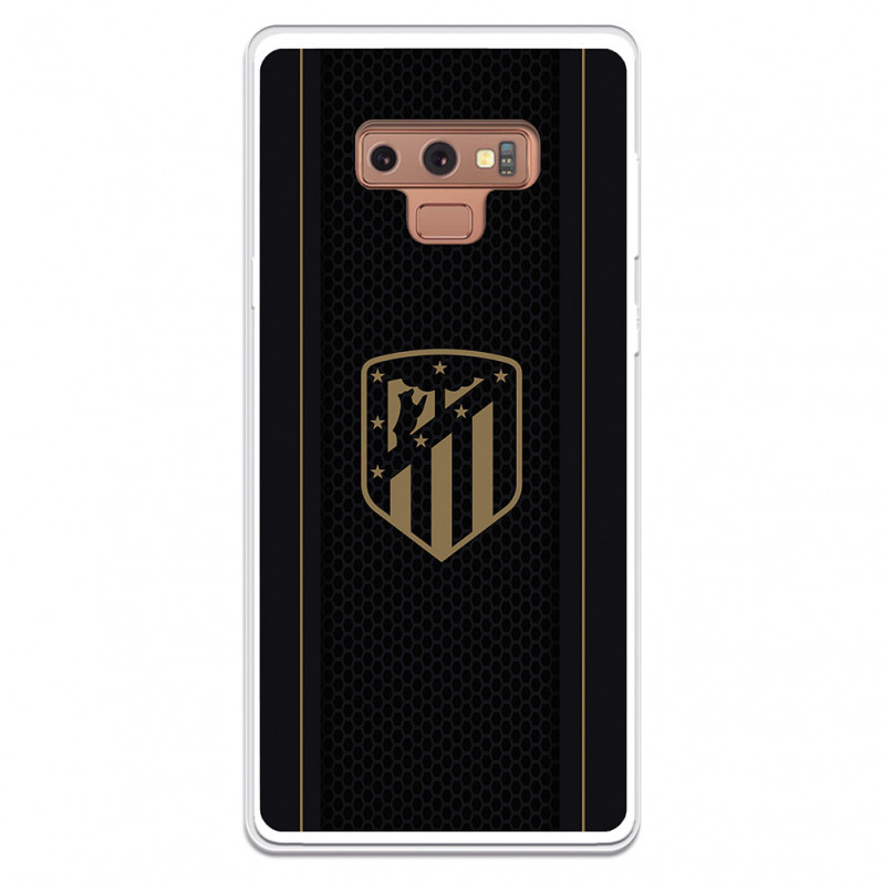 Atlético de Madrid Samsung Galaxy Note9 Wappen und schwarzem Hintergrund – Offizielle Lizenz von Atlético de Madrid