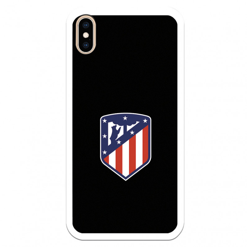 Atlético de Madrid Wappen Schwarzer Hintergrund iPhone XS Max Hülle – Atlético de Madrid Offizielle Lizenz