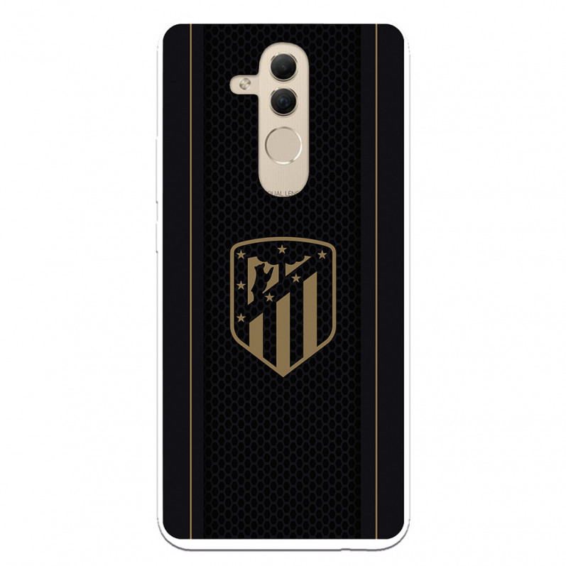 Atlético de Madrid Huawei Mate 20 Lite Hülle Gold Crest Schwarzer Hintergrund – Atlético de Madrid Offizielle Lizenz