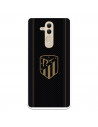 Atlético de Madrid Huawei Mate 20 Lite Hülle Gold Crest Schwarzer Hintergrund – Atlético de Madrid Offizielle Lizenz