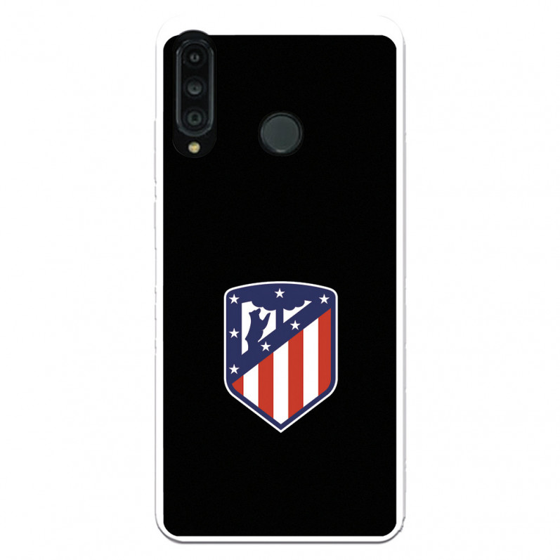 Huawei P30 Lite Hülle Atlético de Madrid Wappen Schwarzer Hintergrund – Offiziell lizensiert von Atlético de Madrid