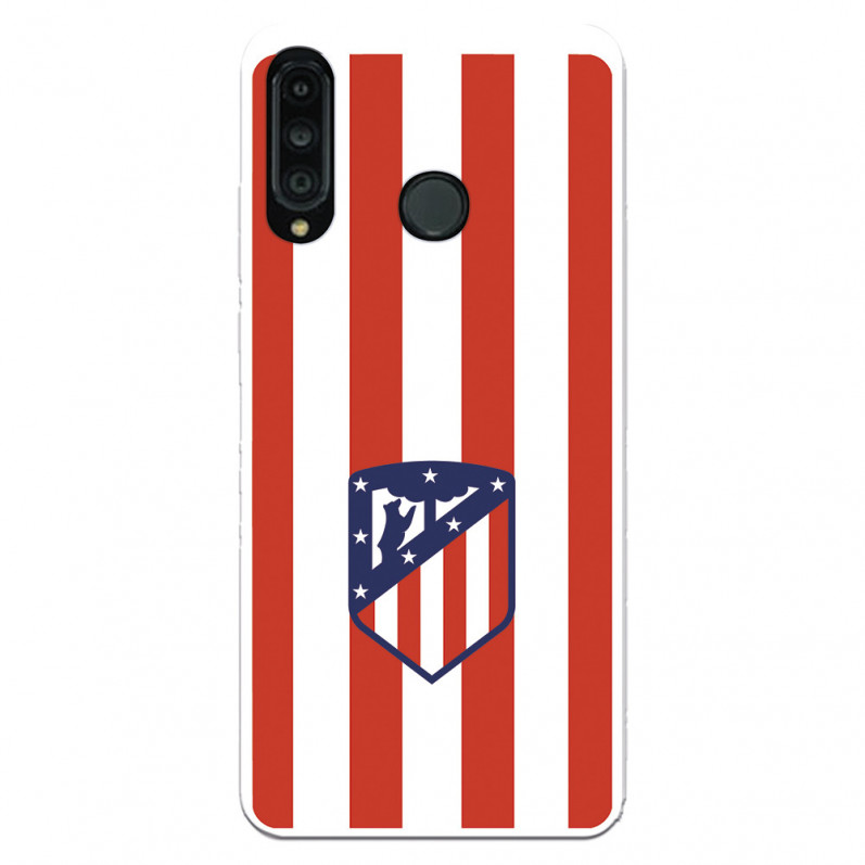 Huawei P30 Lite Hülle Atlético de Madrid Rotes und weißes Wappen – Offiziell lizenziert von Atlético de Madrid