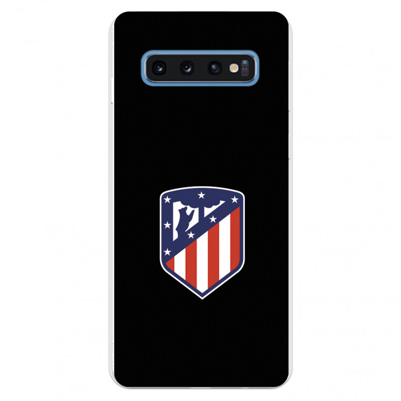 Atlético de Madrid Wappen Schwarzer Hintergrund Samsung Galaxy S10 Hülle – Offizielle Lizenz von Atlético de Madrid