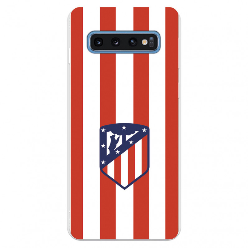 Atlético de Madrid Red and White Crest Samsung Galaxy S10 Hülle – Offizielle Lizenz von Atlético de Madrid