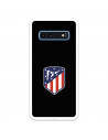 Atlético de Madrid Wappen Schwarzer Hintergrund Samsung Galaxy S10 Plus Hülle – Offizielle Lizenz von Atlético de Madrid