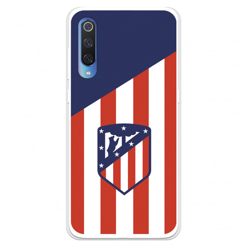 Atlético de Madrid Hülle für Xiaomi Mi 9 Atlético de Madrid Wappen Hintergrund – Atlético de Madrid Offizielle Lizenz