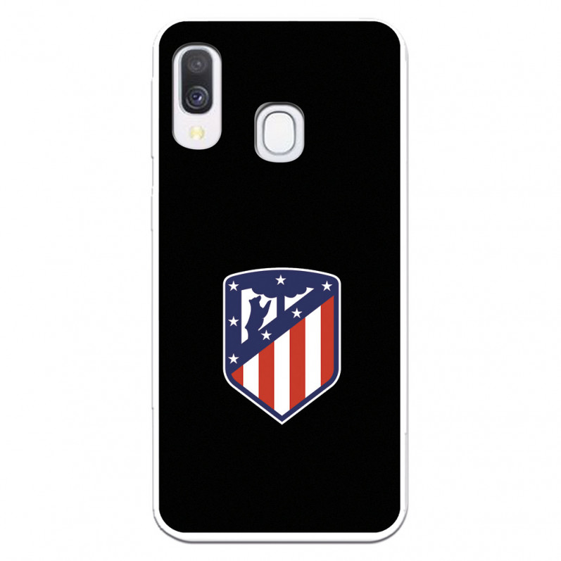 Atlético de Madrid Wappen Schwarzer Hintergrund Samsung Galaxy A40 Hülle – Offizielle Lizenz von Atlético de Madrid