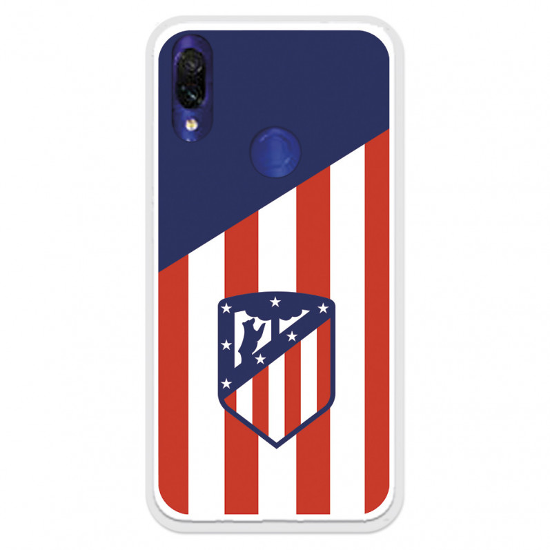 Atlético de Madrid Hülle für Xiaomi Redmi 7 Atlético de Madrid Wappen Hintergrund – Atlético de Madrid Offizielle Lizenz