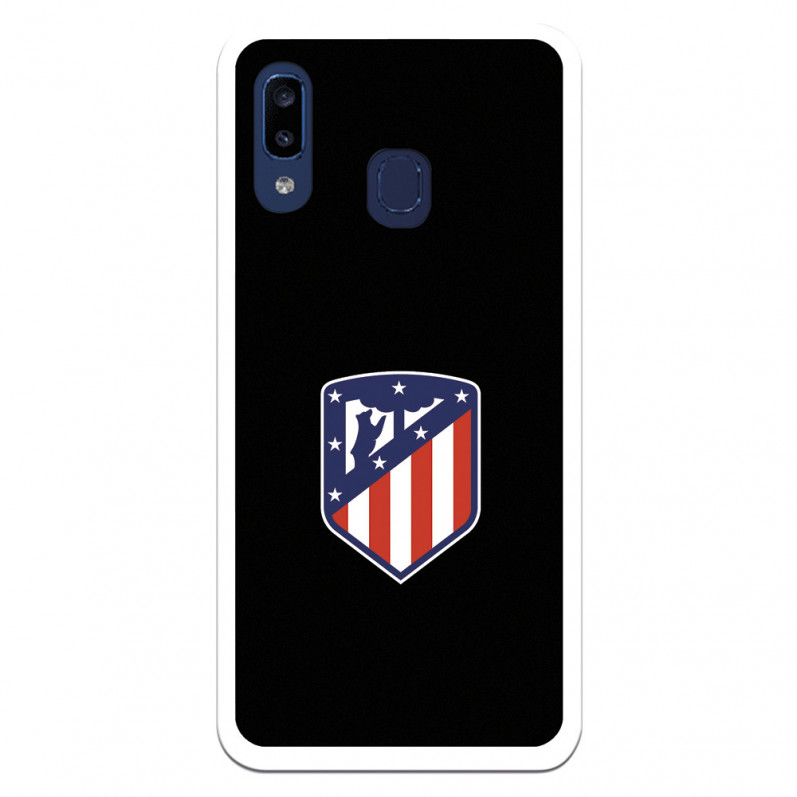 Atlético de Madrid Wappen Schwarzer Hintergrund Samsung Galaxy A20E Hülle – Offizielle Lizenz von Atlético de Madrid