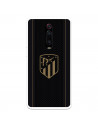 Atlético de Madrid Hülle für Xiaomi Mi 9T Gold Crest Schwarzer Hintergrund – Atlético de Madrid Offizielle Lizenz