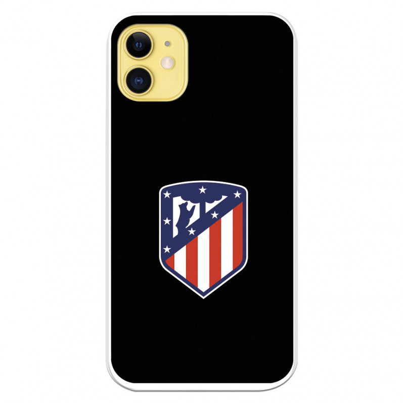 Atlético de Madrid Wappen Schwarzer Hintergrund iPhone 11 Hülle – Atlético de Madrid Offizielle Lizenz