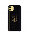 Atlético de Madrid iPhone 11 -Hülle, goldenes Wappen, schwarzer Hintergrund – offizielle Lizenz von Atlético de Madrid