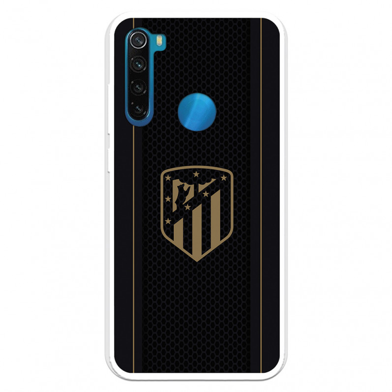 Atlético de Madrid Xiaomi Redmi Note 8 Gehäuse Gold Crest Schwarzer Hintergrund - Atlético de Madrid Offizielle Lizenz