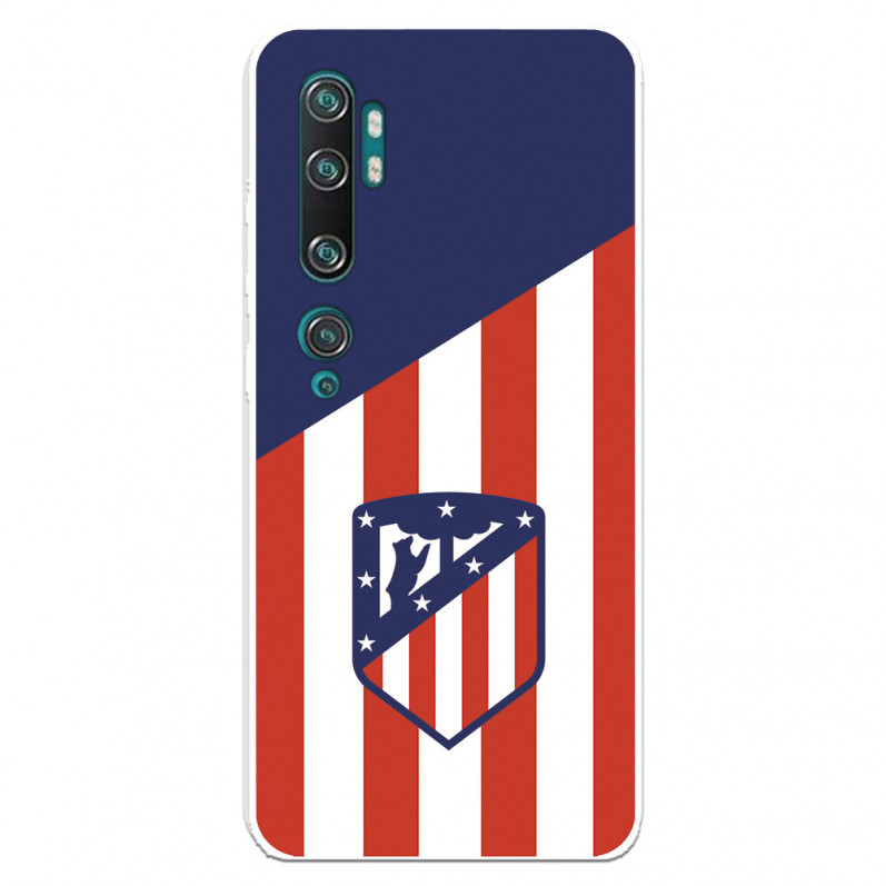 Atlético de Madrid Hülle für Xiaomi Mi Note 10 Atlético de Madrid Wappen Hintergrund – Atlético de Madrid Offizielle Lizenz