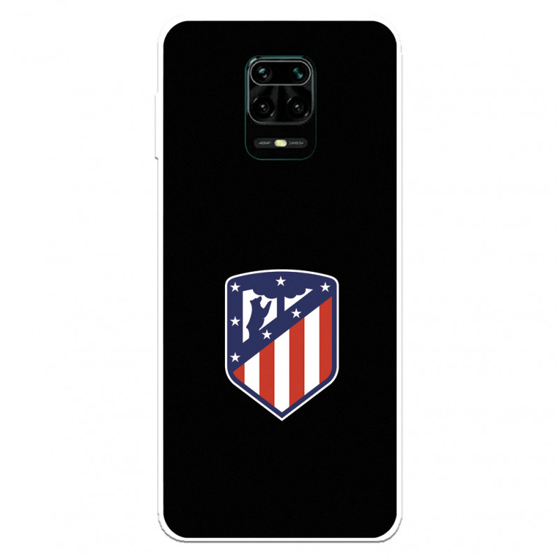 Atlético de Madrid Crest Case für Xiaomi Redmi Note 9S Schwarzer Hintergrund – Atlético de Madrid Offizielle Lizenz